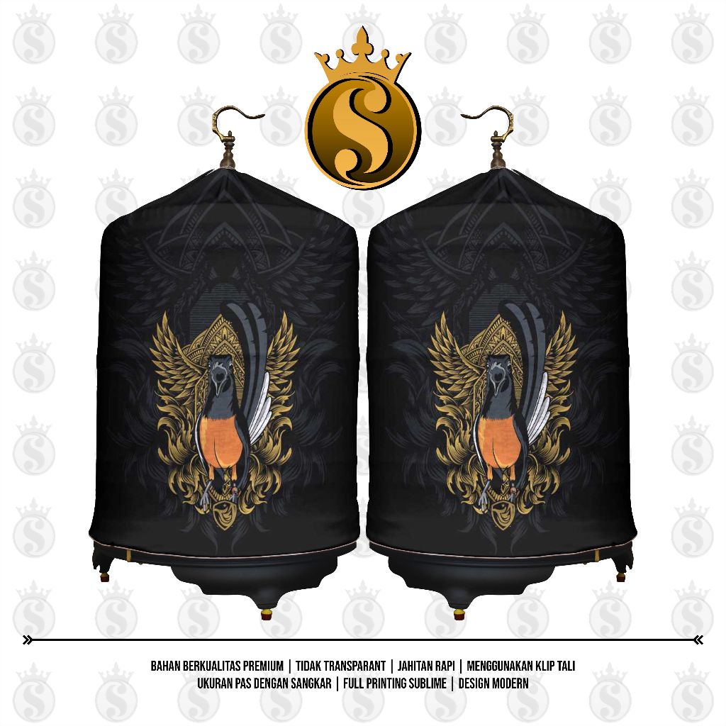 KERODONG FULL PRINTING SANGKAR MURAI - BURUNG MURAI