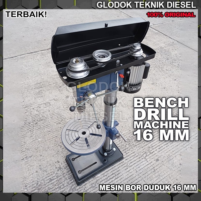 MESIN BOR DUDUK 16mm / BENCH DRILL BOR BESI TERBAIK