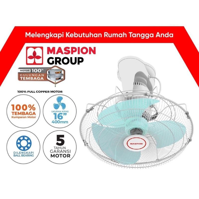 Orbit fan maspion 16" MOF 401 P MOF401P kipas angin plafon 16inch 16 inch
