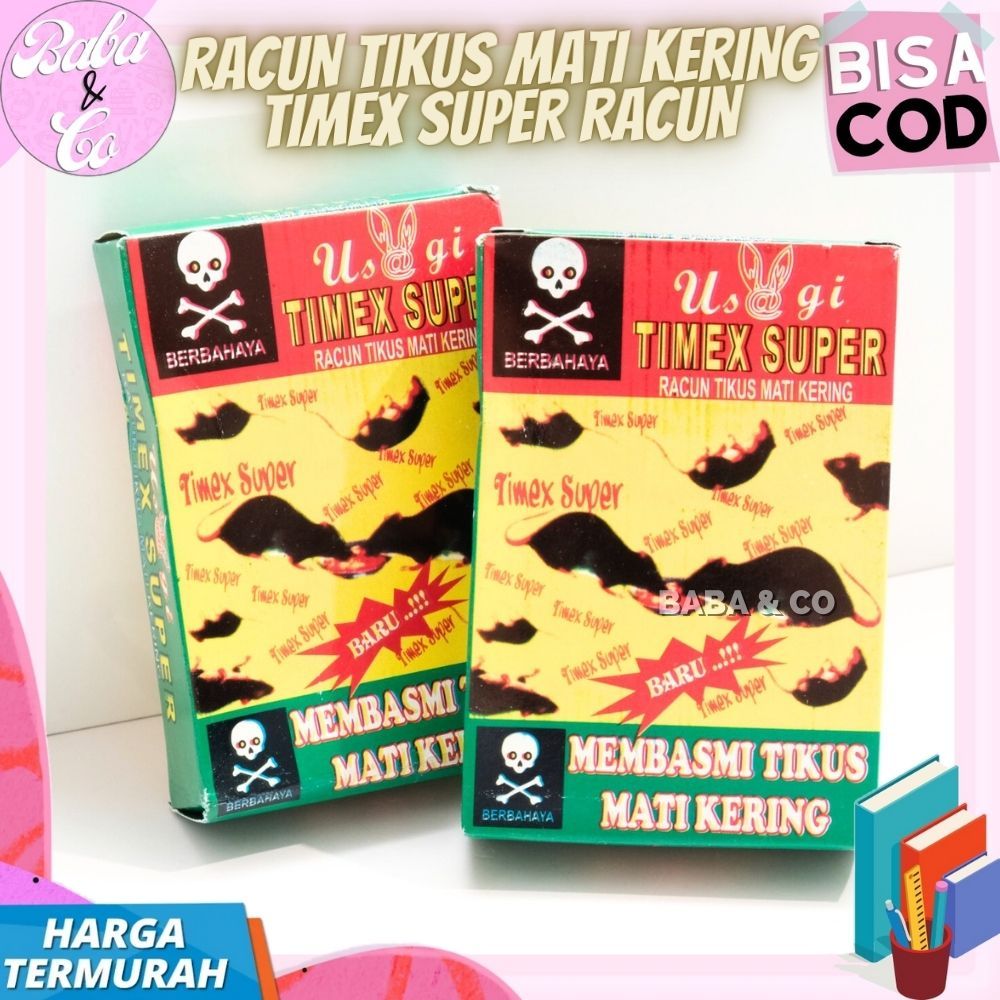 RACUN TIKUS TIMEX 1 BOX 10 SACHET RACUN TIKUS KERING BUBUK RACUN TIKUS HAMA RACUN KERING TIKUS TIMEX