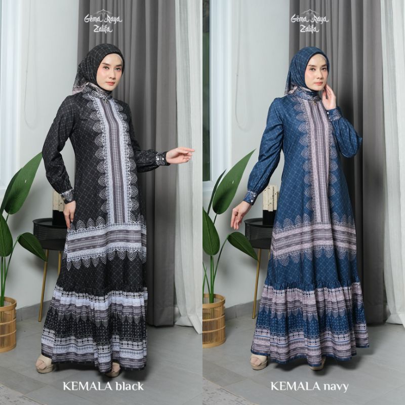 Zalifa Kemala Dress Terbaru. Kemala Dress Gamis Zalifa Terbaru. Gemaya Raya Zalifa Dress Terbaru. Za