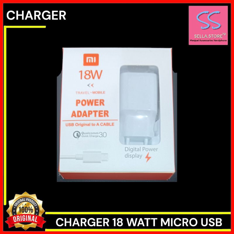Charger XIAOMI 18 Watt Micro USB Fast Charging