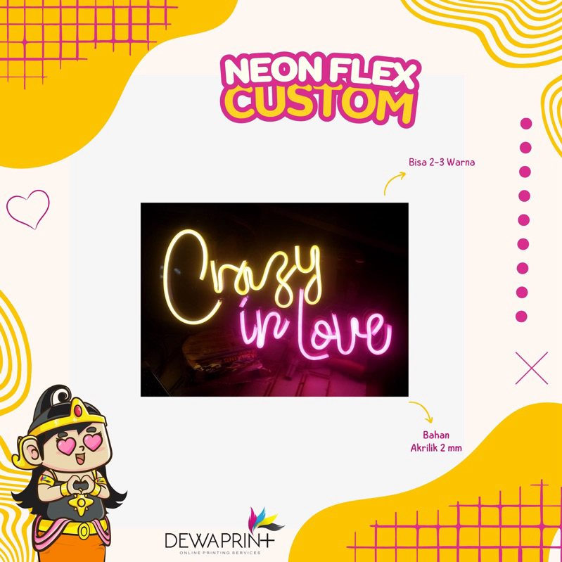 DEWA SOUVENIR Lampu Custom Neon Flex Custom|Neon Flex Akrilik|Neon Sign Lampu Hias