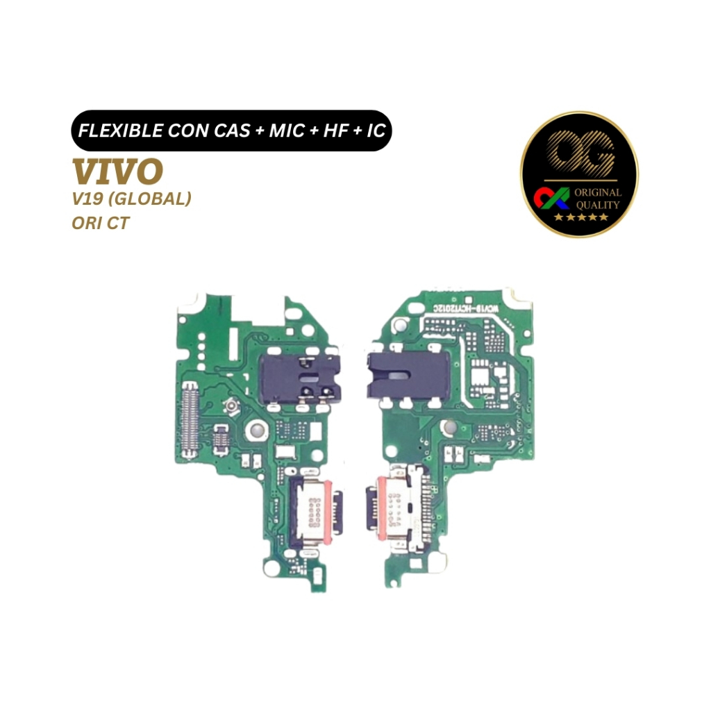 FLEXIBLE CON CAS + MIC + HF + IC VIVO V19 (GLOBAL) ORI CT