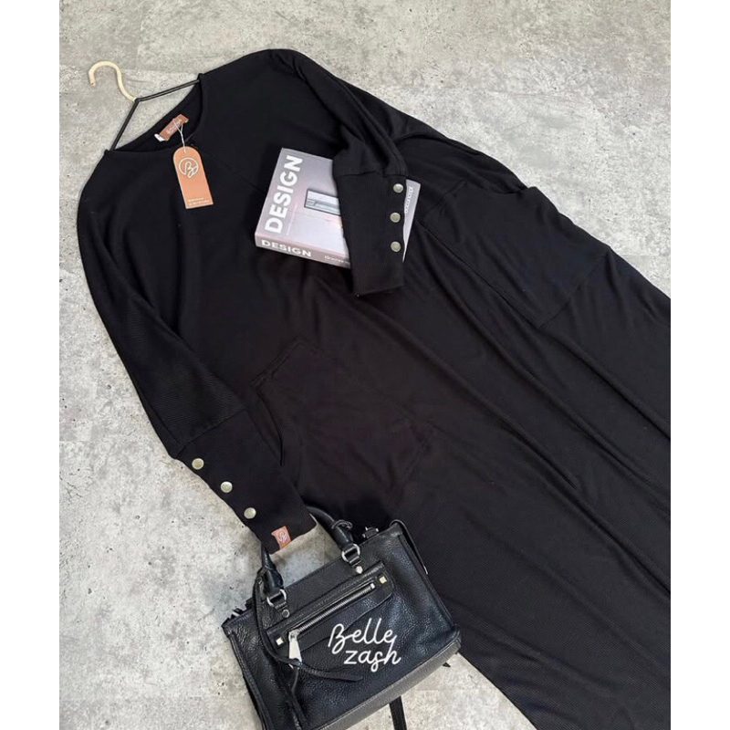 Raline abaya Black by Bellezash