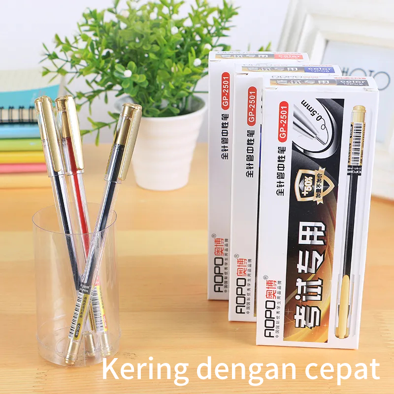 

1 Lusin Isi 12 Pcs Pulpen Gel 0.38 mm Bisa Diisi Ulang Balpoint Tinta Gel Murah Terbaru