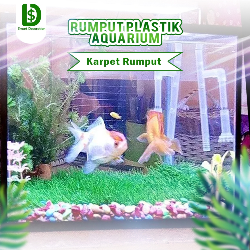 Rumput Plastik Aquarium Karpet Rumput Rumputan Untuk Aquarium