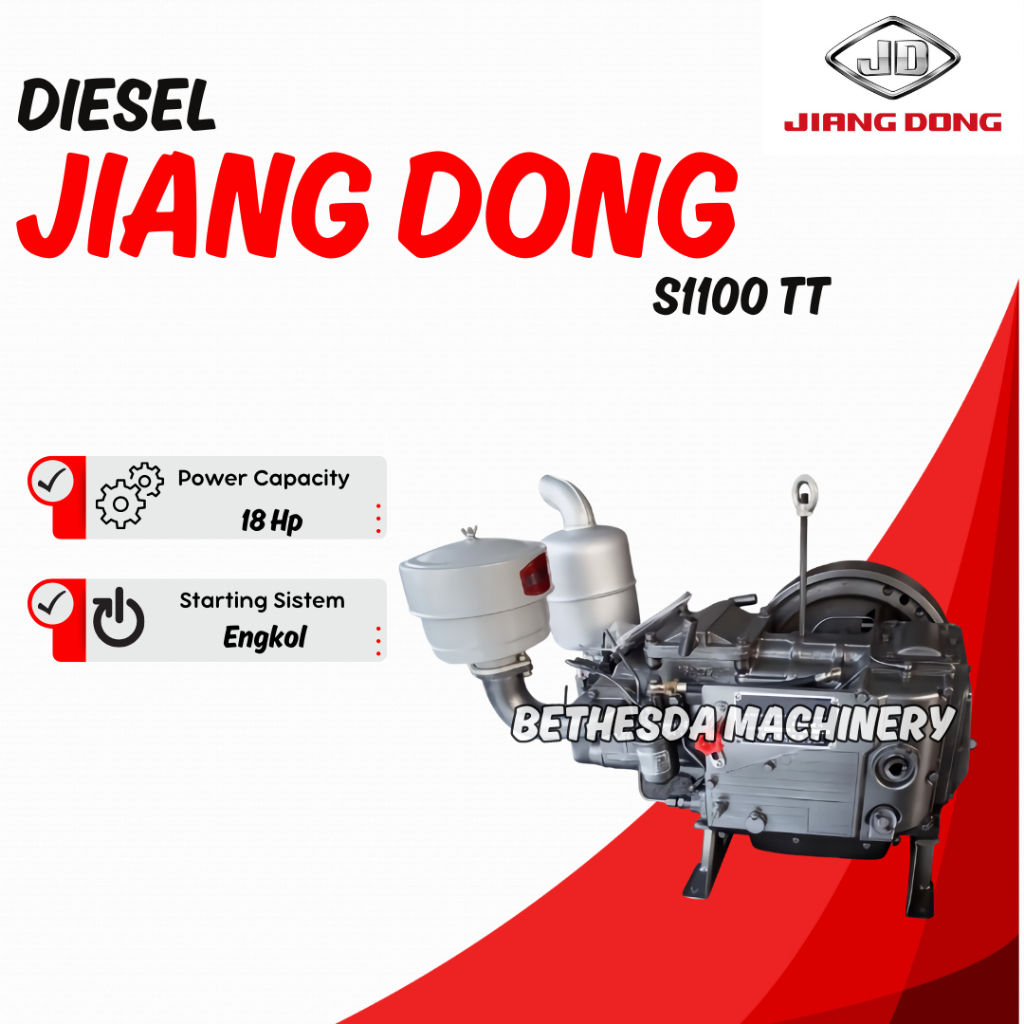 Mesin Diesel S 1100 TT merek Jiang Dong 18 Pk