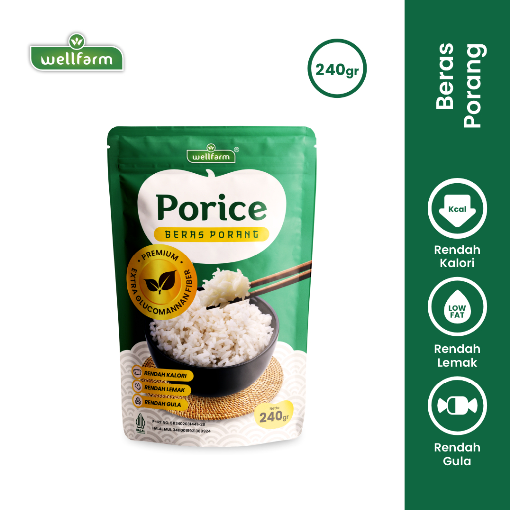 

Beras Porang Porice GOLD Baik Untuk Diabetes dan Diet Rendah Kalori | WellFarm Shirataki Konjac Rice