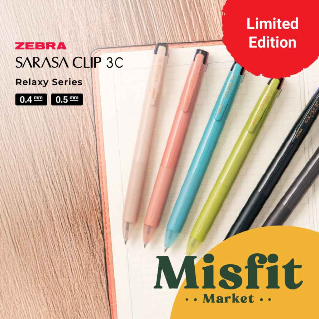 

Zebra Sarasa 3C Relaxation Series Multi Color Gel Pen 0.4 mm (Limited Edition) Relaxed