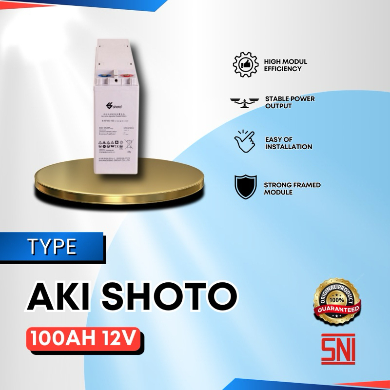 Baterai Aki Shoto 100Ah 12V New / Aki Panel Surya