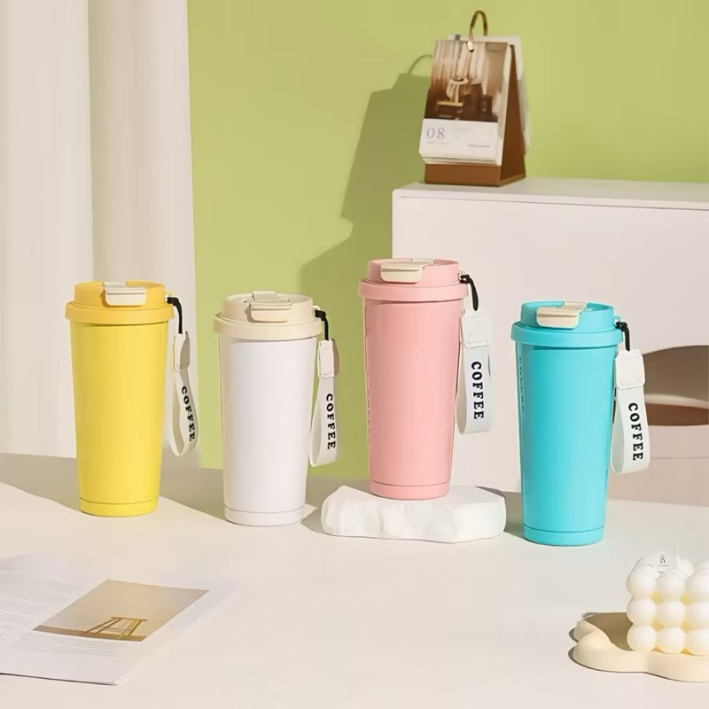 Termos Mug Kopi Travel Anti Tumpah 530ML / Termos Mug Tahan Panas Dan Dingin