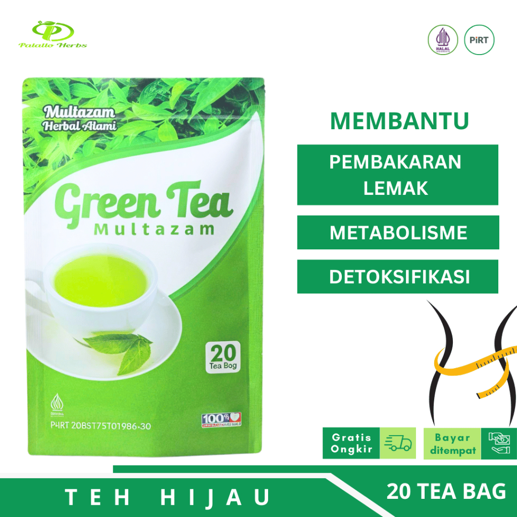

Green Tea Multazam isi 20 Tea Bag - Minuman Sehat untuk Membakar Lemak dan Menurunkan Berat Badan