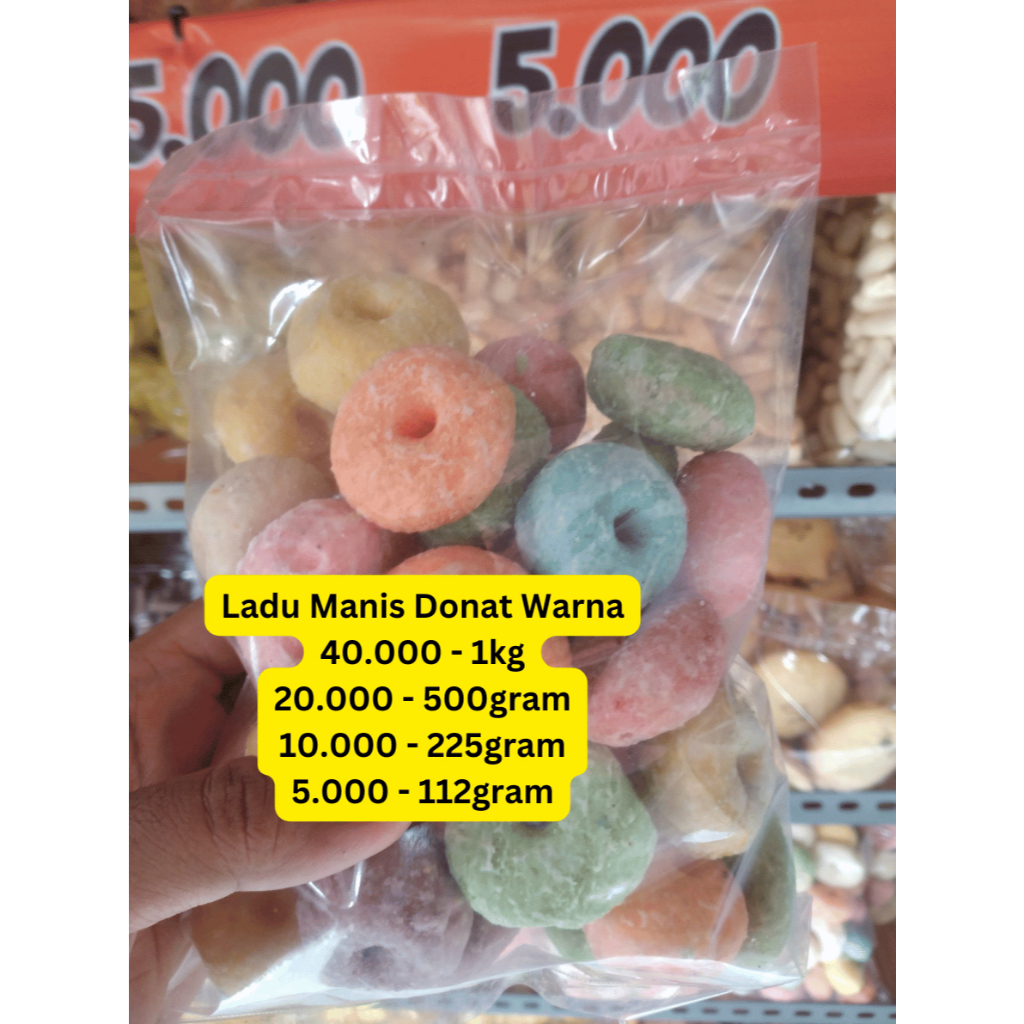 

Ladu Manis Donat Warna / Gabus Manis Donat Warna - Camilan Ngonah Snacks