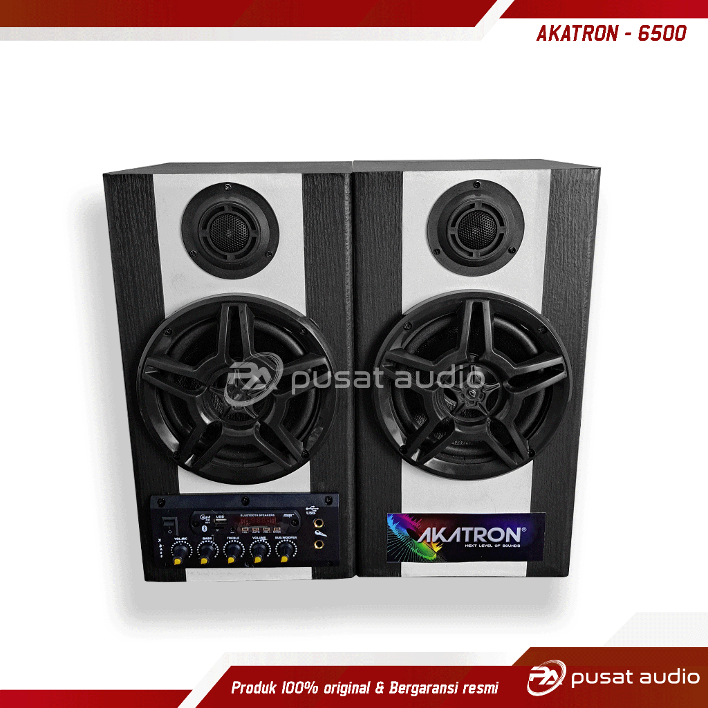 Speaker aktif AKATRON  karaoke Bluetooth subwoofer BASS MENGGELEGAR sound 6 inch inchi TYPE 6500