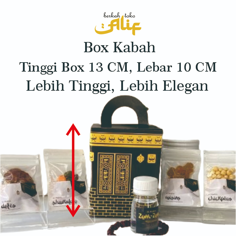 

Box Kabah Tinggi 13 Cm Lebih Elegan Untuk Gift Umroh Haji Kemasan Cantik Sajadah Travel Snack Umroh Haji, Zam Zam, Kismis, Kurma, Kacang Arab, Parfum, Hena, Pistachio, Almond, Arab Makkah Madinah