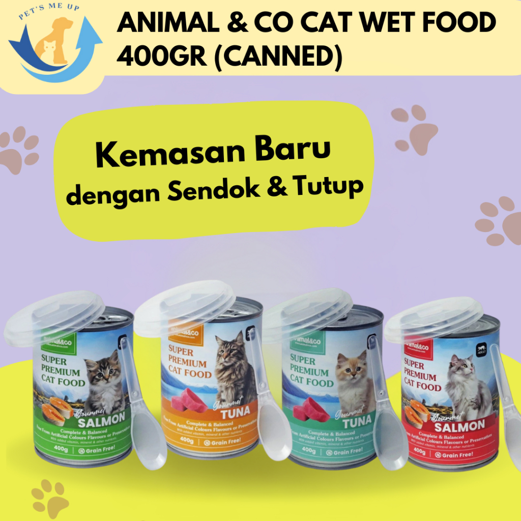 Animal & Co Makanan Kucing Basah Cat Wet Food Kaleng 400gr