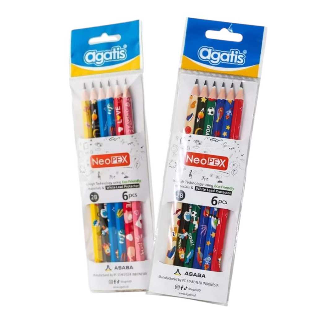 

AGATIS - PENSIL 111 GNH-2BWB 2B / Pensil Tulis Neopex 2B - Set 6