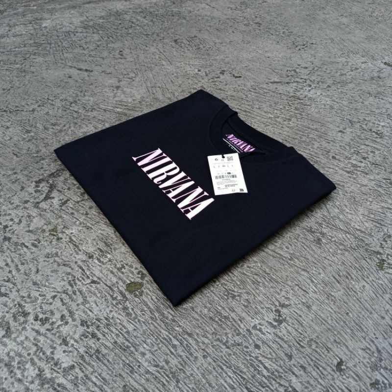 (SALE) T-SHIRT PULL*BEAR NIRVANA PERI FULL TAG / KAOS PNB CATTON UNISEX PRIA/WANITA