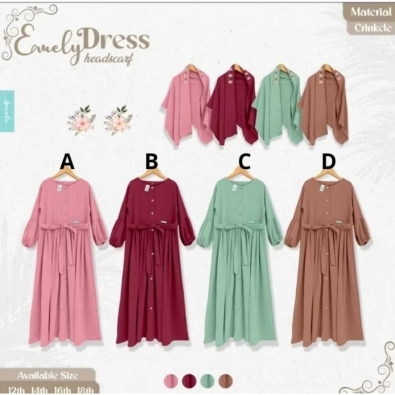 Neww Early Dress Headscarf By Aeraaqu gamis aeraaqu