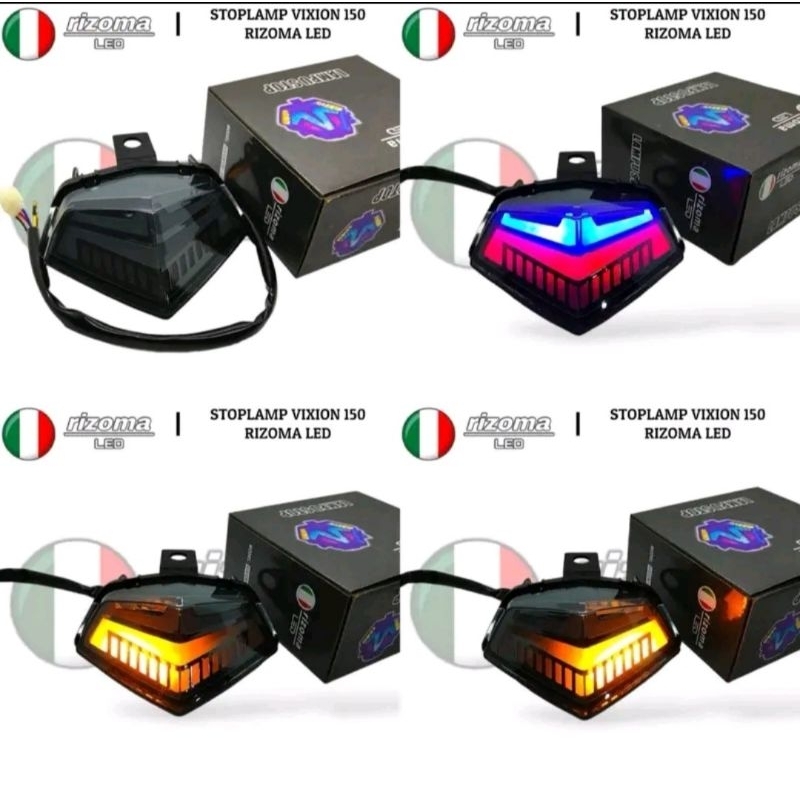 RIZOMALED LAMPU STOPSTOPLAMP LED 3IN1 VIXION NEW NVL NVA Senja Biru merah Sen Kuning Kiri kanan