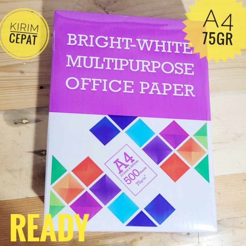 

Kertas HVS BMO 1 Rim (500 sheet) Bright- White Multipurpose Office Paper