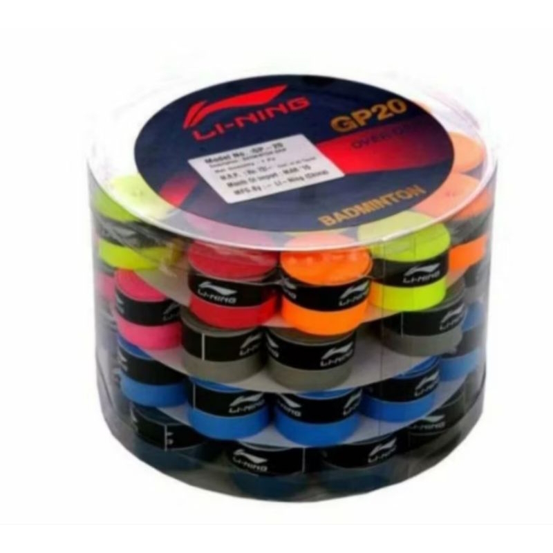 GRIP KARET LINING GP 20 ISI 60 PCS GRIP RAKET BADMINTON GRIP BULUTANGKIS