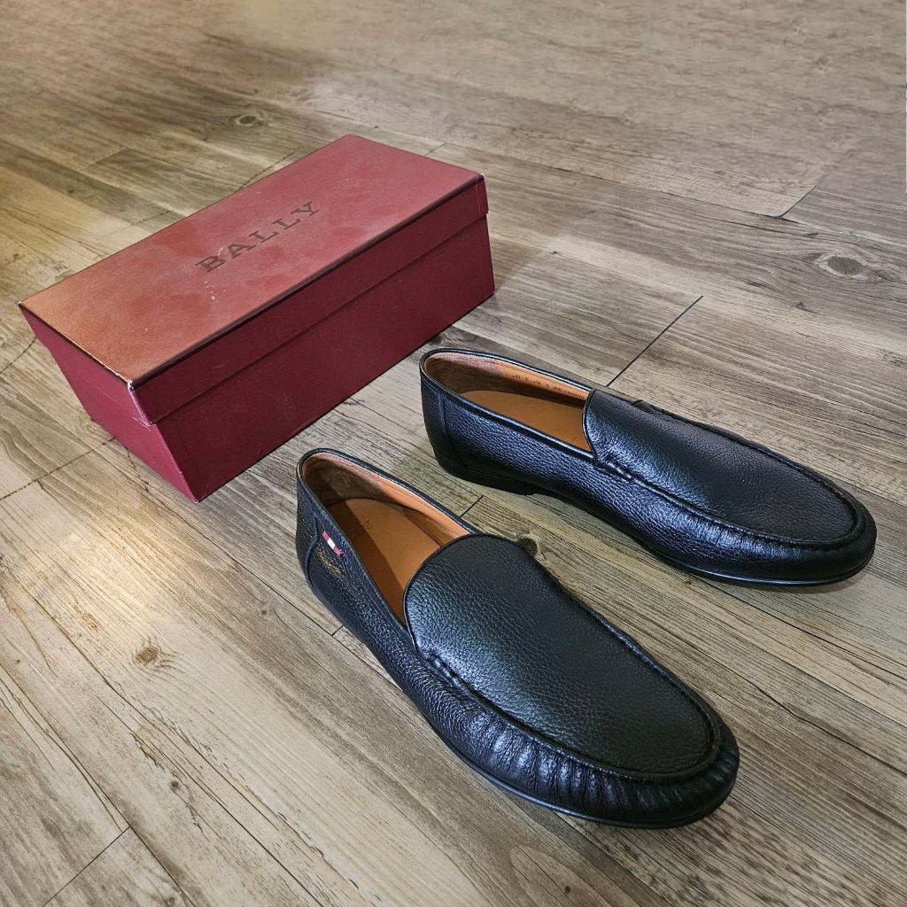 PRELOVED sepatu loafers pria brand BALLY original seri Craxon size US 13 EU 12 32 cm