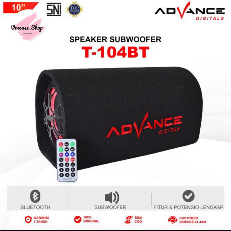 ADVANCE SUBWOOFER SPEAKER T 104BT - SPEAKER SUBWOOFER ADVANCE 10 INCH - SPEAKER MOBIL ADVANCE 10" - 