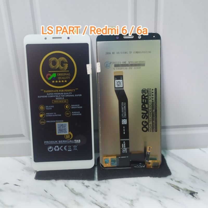 OG SUPER ~ Lcd Touchscreen Xiomi Redmi 6 / Redmi 6A White