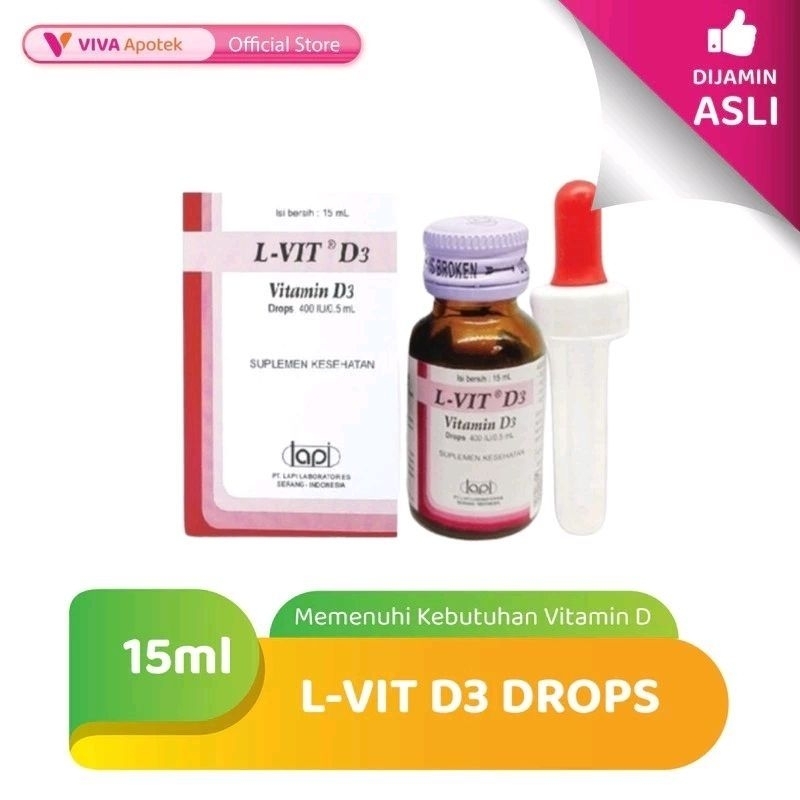 L-VIT D3 Drop 15 ml Vitamin D3 Anak Antibodi