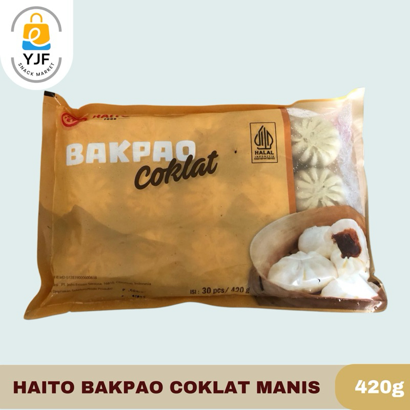 

Haito Bakpao Coklat Manis / Dimsum Frozen Bapao Coklat - 420g