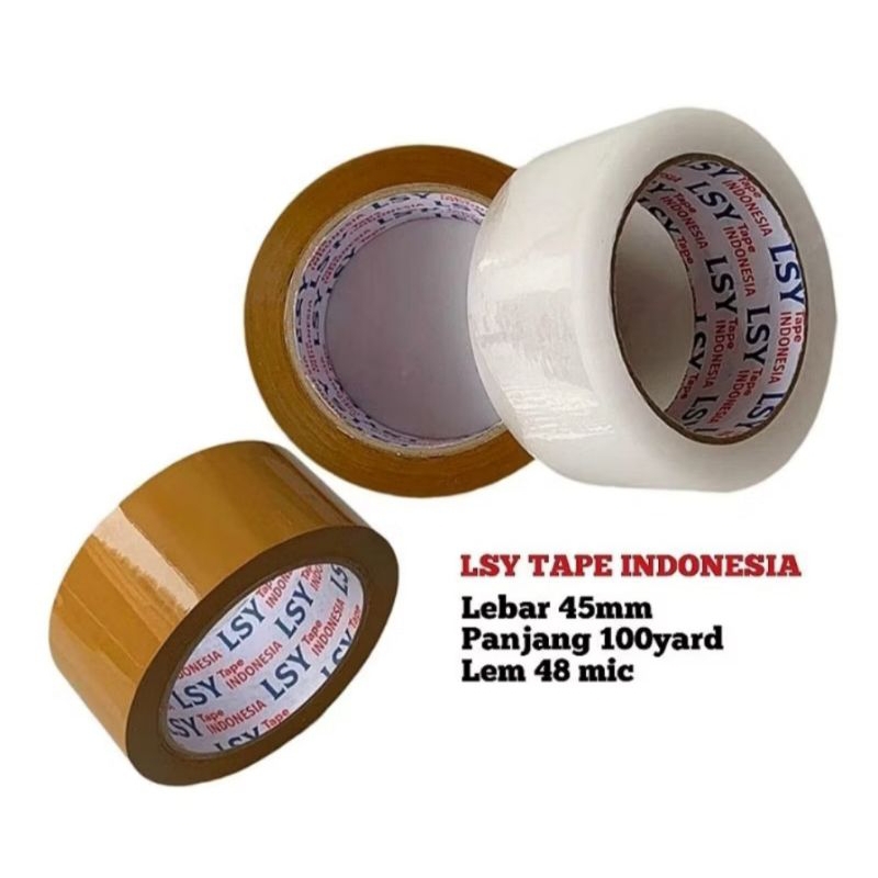 

ISOLASI/LAKBAN MERK LSY 100 YARD