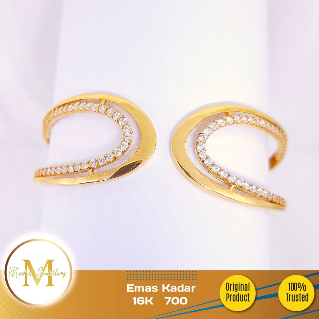 MODIS JEWELLERY - Gelang Tinju Oval Emas Kuning - 16k  700