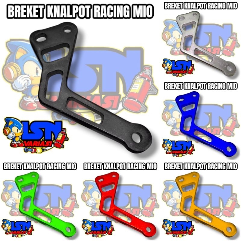 Bracket breket pangkon dudukan knalpot racing yamaha mio old / smile / soul karbu / fino karbu full 