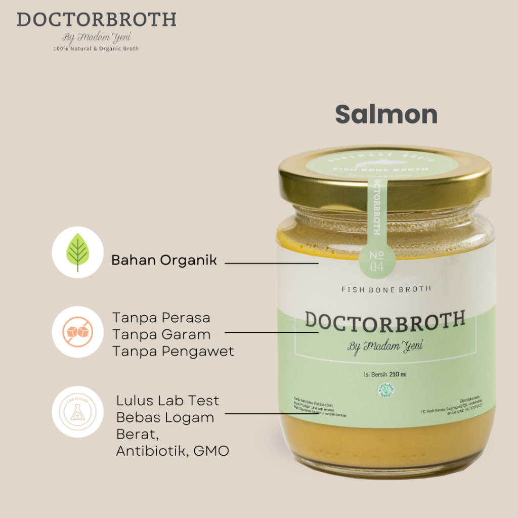 

Doctor Broth Salmon Kaldu Ikan Salmon Kaldu Tulang Bone Broth 210ml