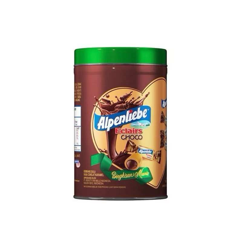 

Alpenliebe Choco Eclairs Tin Permen Karamel Coklat 144g - 1 Kaleng