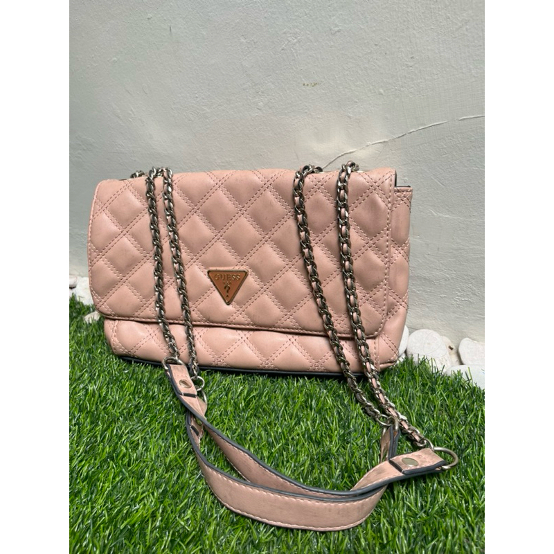 guess sling bag pink