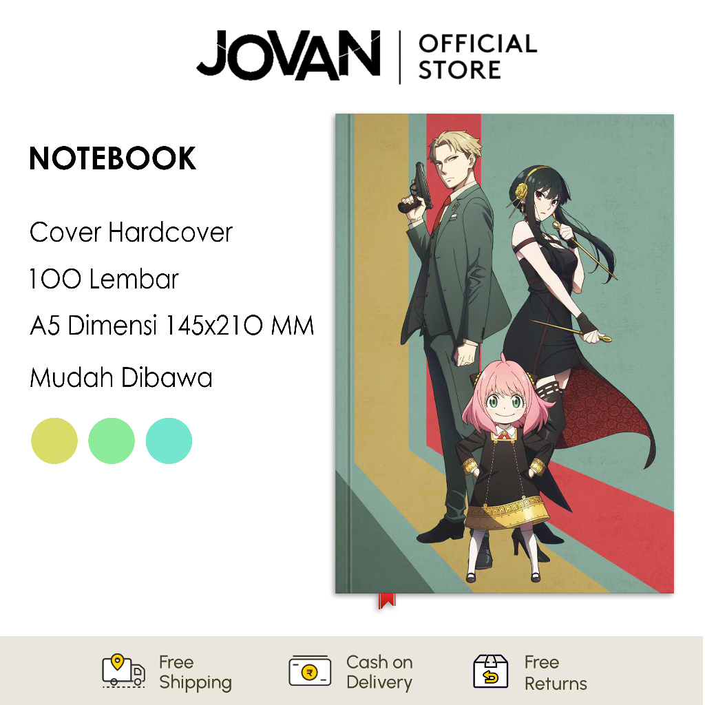 

Notebook Hardcover Custom Spy x Family 20 Buku Tulis Catatan Note Agenda Planner Jurnal Diary Notebook Anime