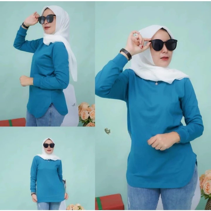 Kaos Oval Wanita Terbaru / Kaos Polos Wanita / Hijab Style / Kaos Jumbo / Blus Jumbo Wanita / Baju H