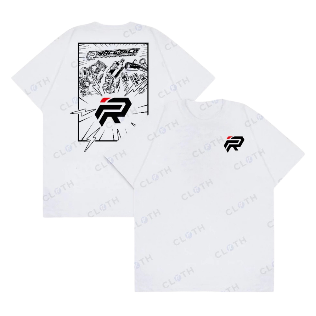 T-SHIRT KAOS RACETECH PERFORMANCE ENGINE PART COMBED 24S RACING