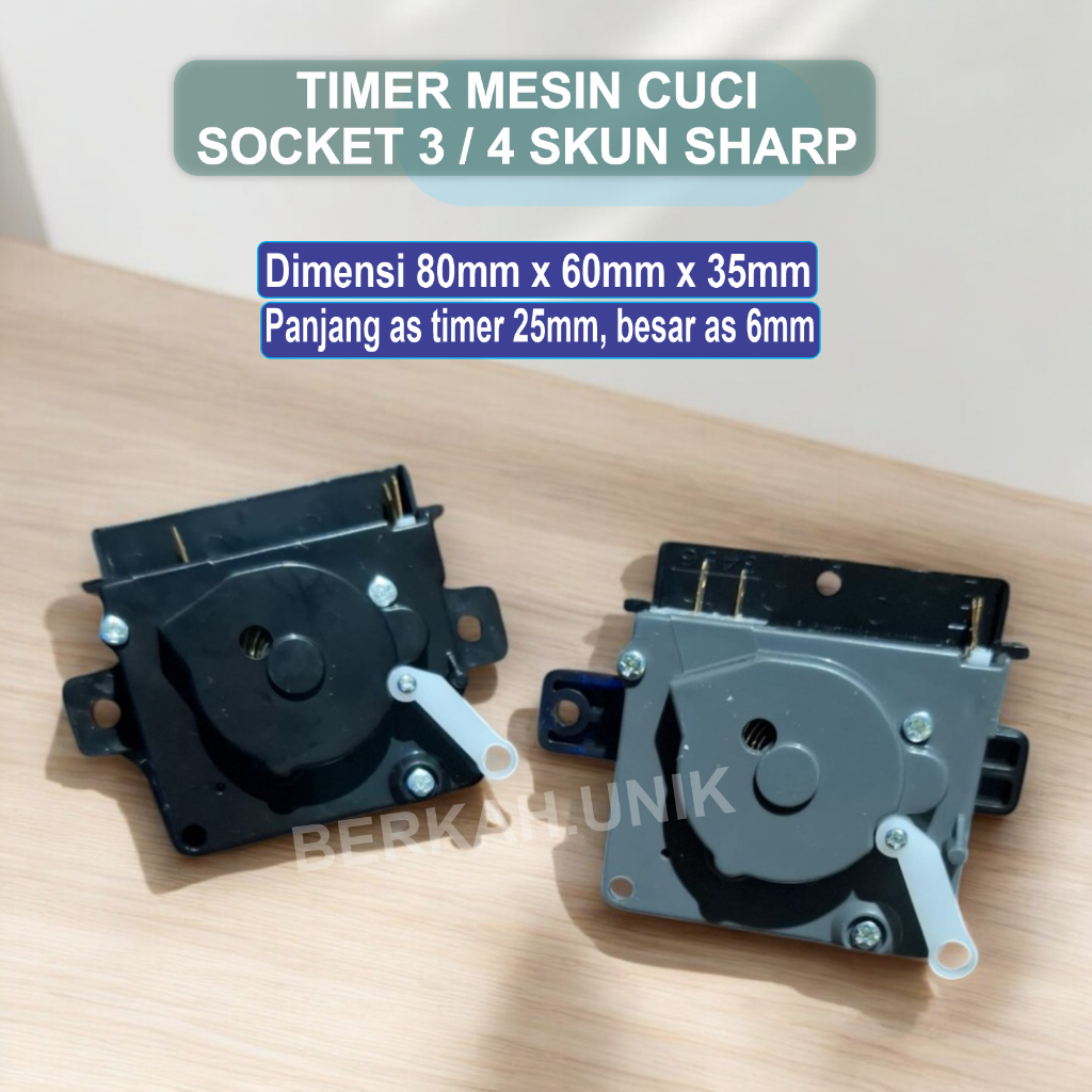 [Berkah.unik] Timer Sharp Timer Mesin cuci Sharp 3 skun timer Sharp 3 socket - timer mesin cuci 3 so