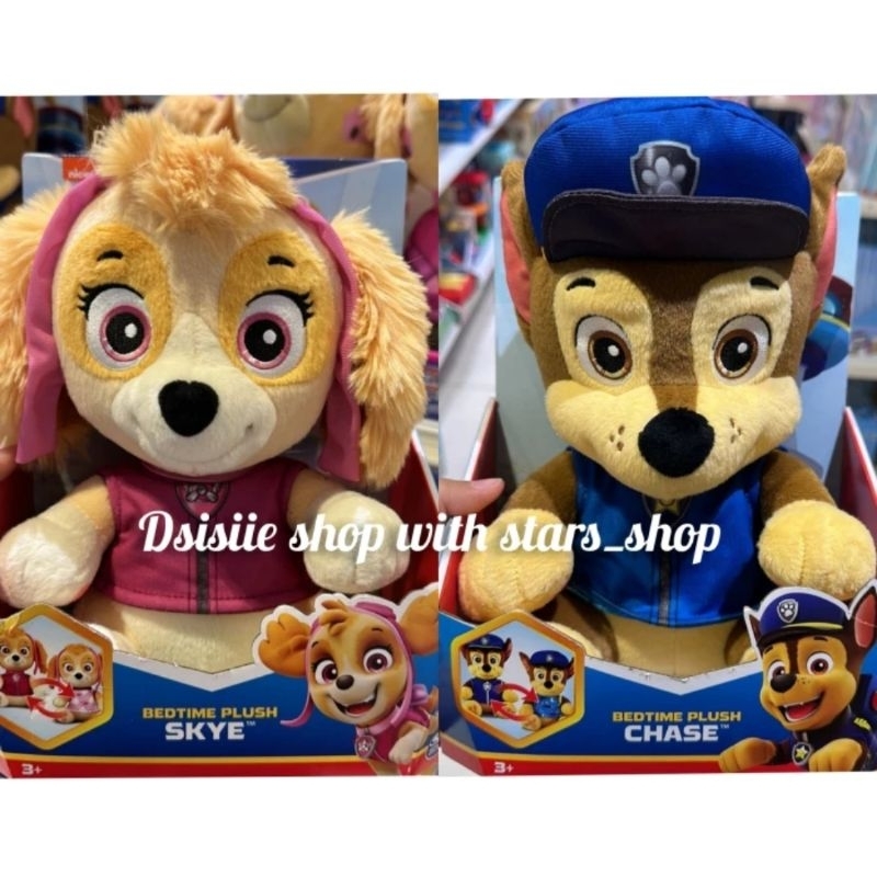 Paw Patrol Air Rescue Bedtime Plush Chase / Skye Original