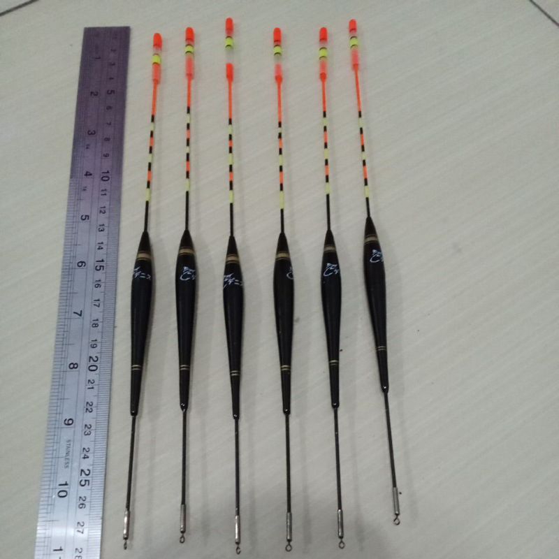 Pelampung Pancing Anti Badai Tabung Starlet warna hitam panjang