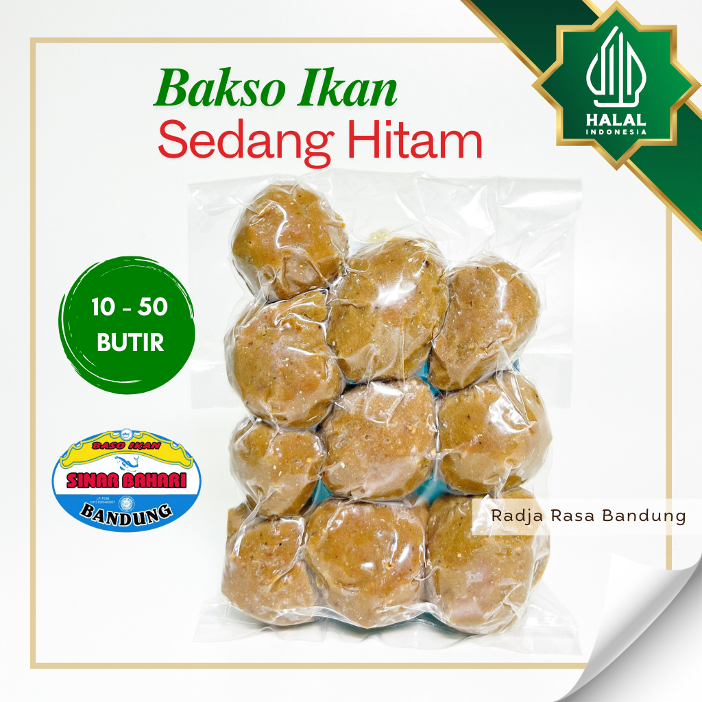 

Bakso Ikan Sinar Bahari Varian Sedang Hitam 10-50 Butir