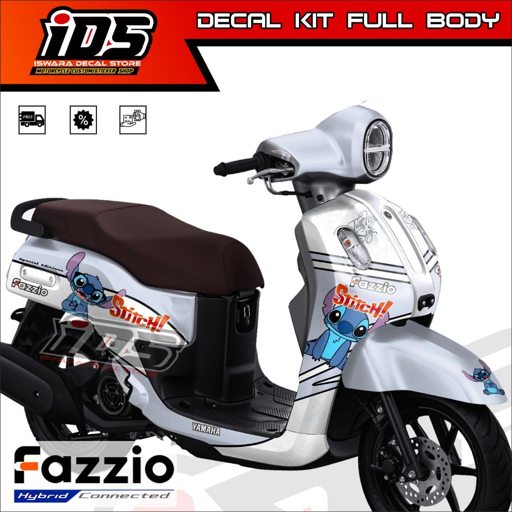 Decal Yamaha Fazzio Stiker Fazzio Dekal Fazzio Striping Fazzio Decal Fazzio Full Body Stitch