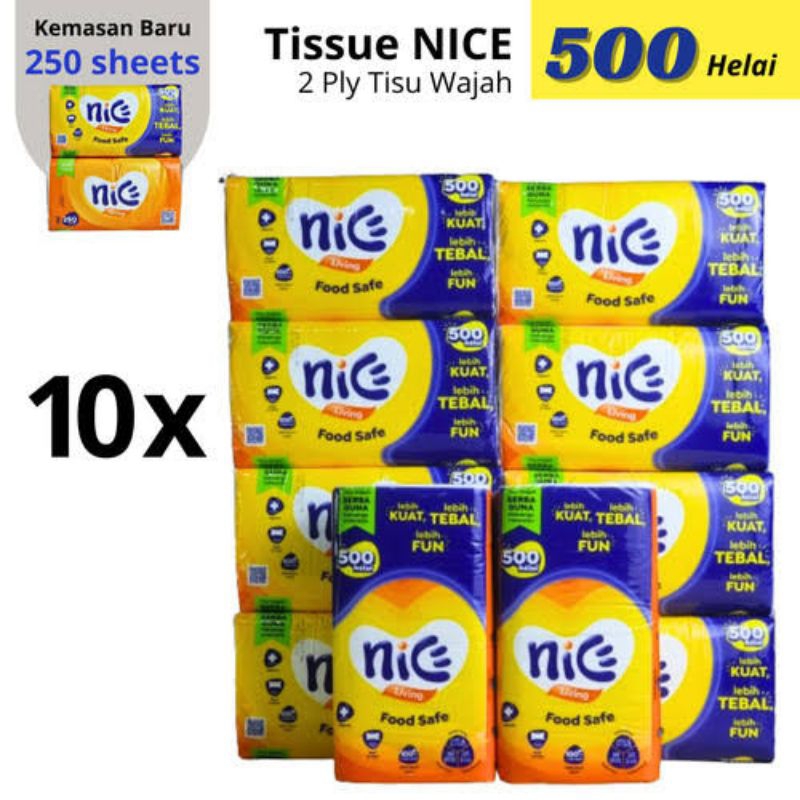 Nice tissue 500helai paket 10pcs/ tissue nice paket 10pcs 500helai