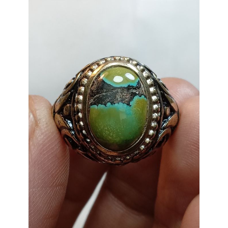 NATURAL TURQUOISE PIRUS HUBEI IJO MOTIF KENDIT