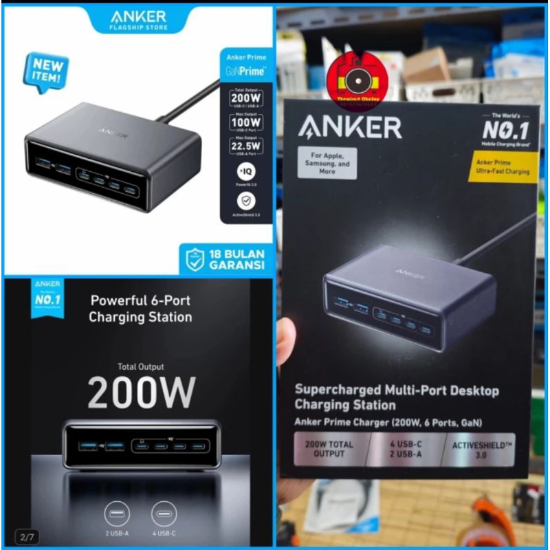 A2683 Anker Gan Prime Charger 200W 6Ports Max single port 100W