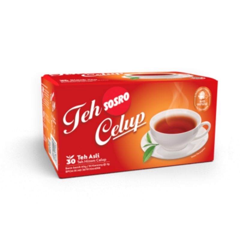 

SOSRO | Teh Celup Hitam | 30 Kantung Celup